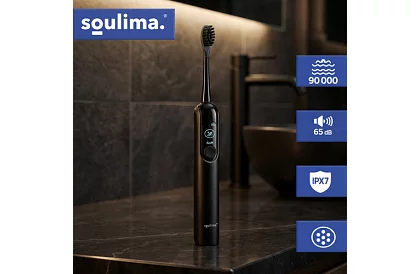 Soniczna elektryczna szczoteczka do zębów X800 - czarna – 90 000 obrotów/min + 6 końcówek