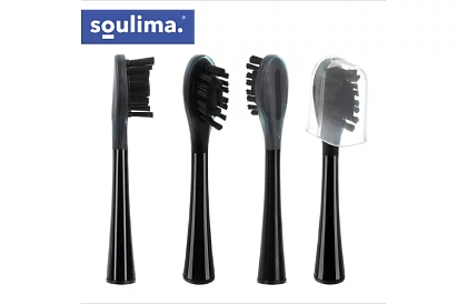 Soniczna elektryczna szczoteczka do zębów X800 - czarna – 90 000 obrotów/min + 6 końcówek