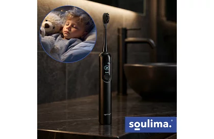 Soniczna elektryczna szczoteczka do zębów X800 - czarna – 90 000 obrotów/min + 6 końcówek