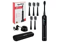 Soniczna elektryczna szczoteczka do zębów X800 - czarna – 90 000 obrotów/min + 6 końcówek