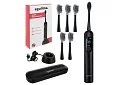 Soniczna elektryczna szczoteczka do zębów X800 - czarna – 90 000 obrotów/min + 6 końcówek
