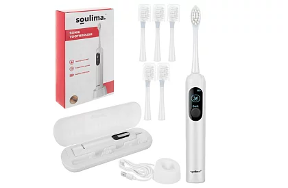 Soniczna elektryczna szczoteczka do zębów X800 – biała – 90 000 obrotów/min + 6 końcówek