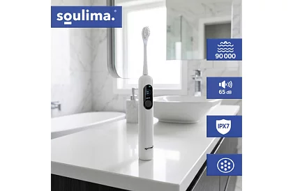 Soniczna elektryczna szczoteczka do zębów X800 – biała – 90 000 obrotów/min + 6 końcówek