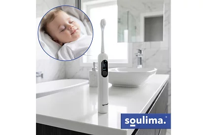 Soniczna elektryczna szczoteczka do zębów X800 – biała – 90 000 obrotów/min + 6 końcówek