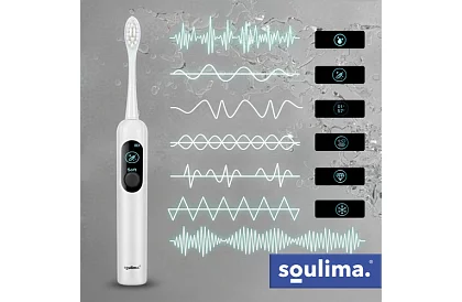 Soniczna elektryczna szczoteczka do zębów X800 – biała – 90 000 obrotów/min + 6 końcówek
