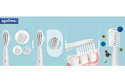 Soniczna elektryczna szczoteczka do zębów X800 – biała – 90 000 obrotów/min + 6 końcówek