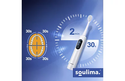 Soniczna elektryczna szczoteczka do zębów X800 – biała – 90 000 obrotów/min + 6 końcówek