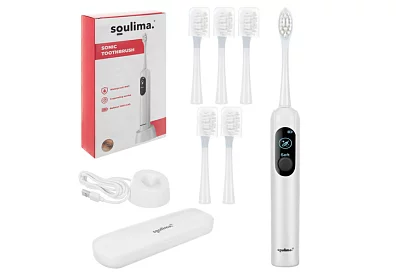 Soniczna elektryczna szczoteczka do zębów X800 – biała – 90 000 obrotów/min + 6 końcówek