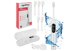 Soniczna elektryczna szczoteczka do zębów X800 – biała – 90 000 obrotów/min + 6 końcówek