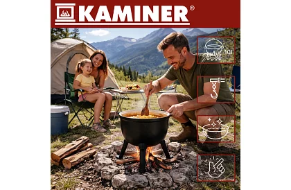 Emaliowany garnek żeliwny 10 litrów