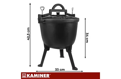 Emaliowany garnek żeliwny 8 litrów