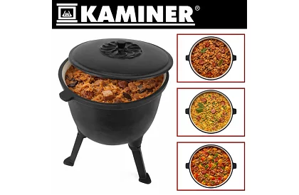 Emaliowany garnek żeliwny 8 litrów