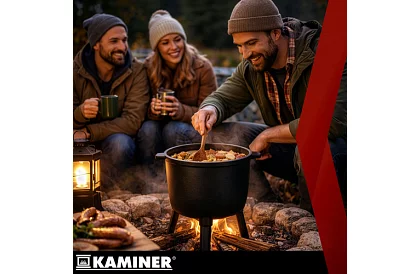 Emaliowany garnek żeliwny 8 litrów