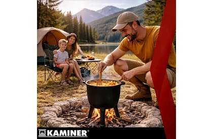 Emaliowany garnek żeliwny 8 litrów