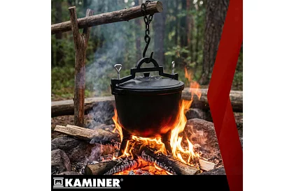 Emaliowany garnek żeliwny 8 litrów