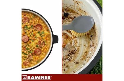 Emaliowany garnek żeliwny 8 litrów