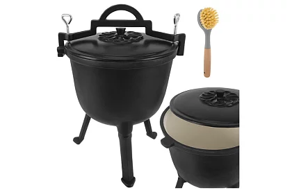 Emaliowany garnek żeliwny 8 litrów