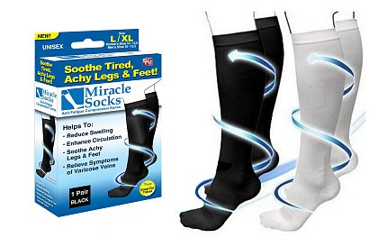 Skarpety zdrowotne kompresyjne - Miracle Socks - 2 pary