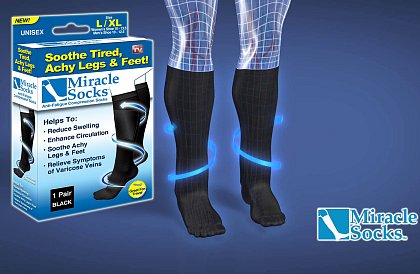 Skarpety zdrowotne kompresyjne - Miracle Socks - 2 pary