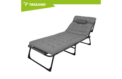 Składane leżaki ogrodowe 192 × 68 × 28 cm – Szare