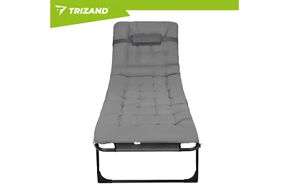 Składane leżaki ogrodowe 192 × 68 × 28 cm – Szare