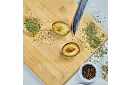 Zestaw 4 bambusowych desek do krojenia i serwowania + stojak
