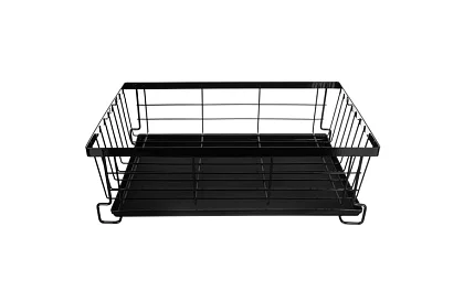 Odkapávač na naczynia – dwupoziomowy, czarny