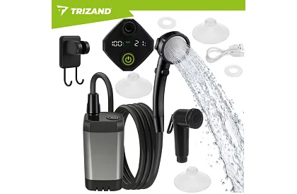 Przenośna prysznic kempingowy z LCD i pompą 6000 mAh – ładowalna
