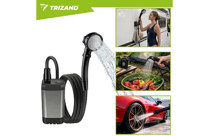 Przenośna prysznic kempingowy z LCD i pompą 6000 mAh – ładowalna