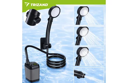 Przenośna prysznic kempingowy z LCD i pompą 6000 mAh – ładowalna