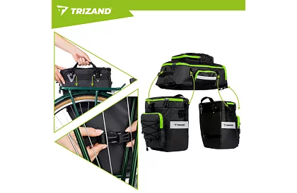 Torba rowerowa, plecak 3w1 – na bagażnik rowerowy - 65 l