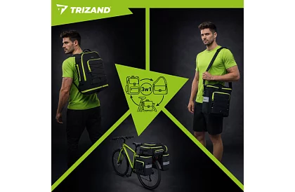 Torba rowerowa, plecak 3w1 – na bagażnik rowerowy - 65 l
