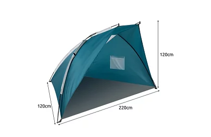 Plażowy namiot niebiesko-szary 220 × 120 × 120 cm