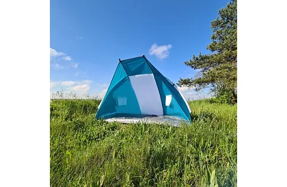 Plażowy namiot niebiesko-szary 220 × 120 × 120 cm