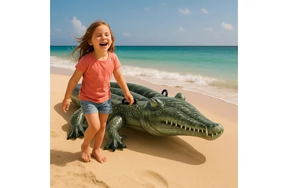 Materac dmuchany krokodyl 170 x 86 cm – I57551