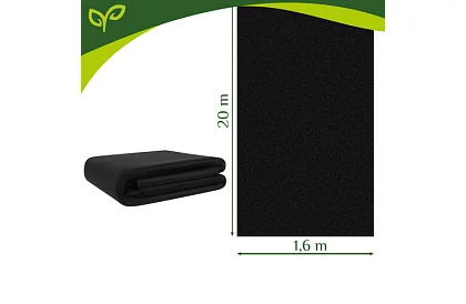 UV agrotextylia przeciw chwastom 1,6x20 m, 50 g/m2, czarna