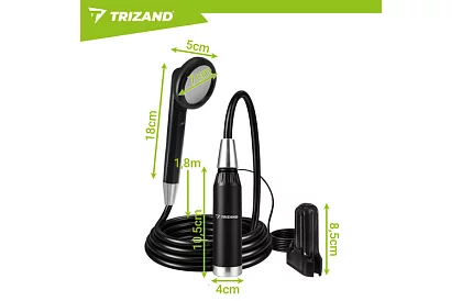 Prysznic kempingowy z pompą 2200 mAh – ładowalny