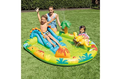 Nadmuchiwany plac zabaw wodny z zjeżdżalnią 191 x 152 x 58 cm – Dinozaur I57166