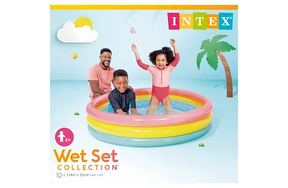 Nadmuchiwany basen dziecięcy z miękkim dnem 114 x 25 cm – I57412NP