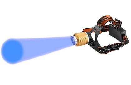 Czołówka wstrząsoodporna LED TB 283 – zasięg do 500 metrów, zoom