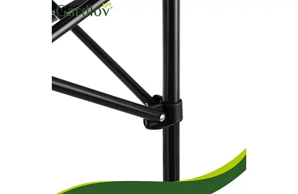 Składany czarny stół ogrodowy – stół na balkon, taras