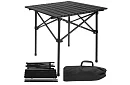 Składany czarny stół ogrodowy – stół na balkon, taras