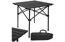 Składany czarny stół ogrodowy – stół na balkon, taras