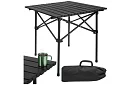 Składany czarny stół ogrodowy – stół na balkon, taras