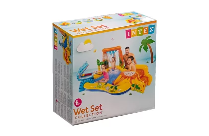 Nadmuchiwany plac zabaw wodny z zjeżdżalnią 5 w 1 – I57444