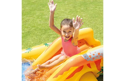 Nadmuchiwany plac zabaw wodny z zjeżdżalnią 5 w 1 – I57444
