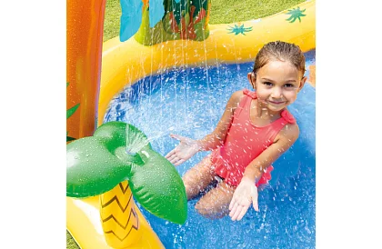 Nadmuchiwany plac zabaw wodny z zjeżdżalnią 5 w 1 – I57444