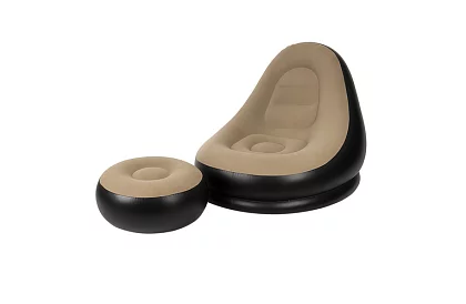 Fotel dmuchany z podnóżkiem - nośność 120 kg