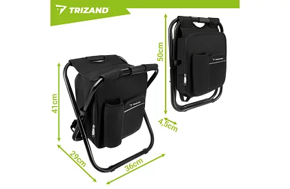 Krzesło wędkarskie z plecakiem Tourist 3w1 składane – nośność 150 kg