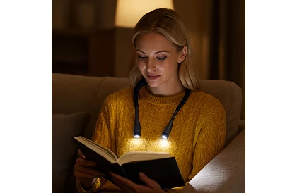 Lampa na szyję do czytania książek – ładowana przez USB-C
